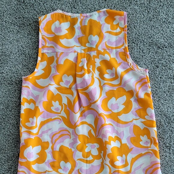 Adore Me Orange & Lavender Top Sleeveless Blouse Small, New with Tag - Picture 6 of 11